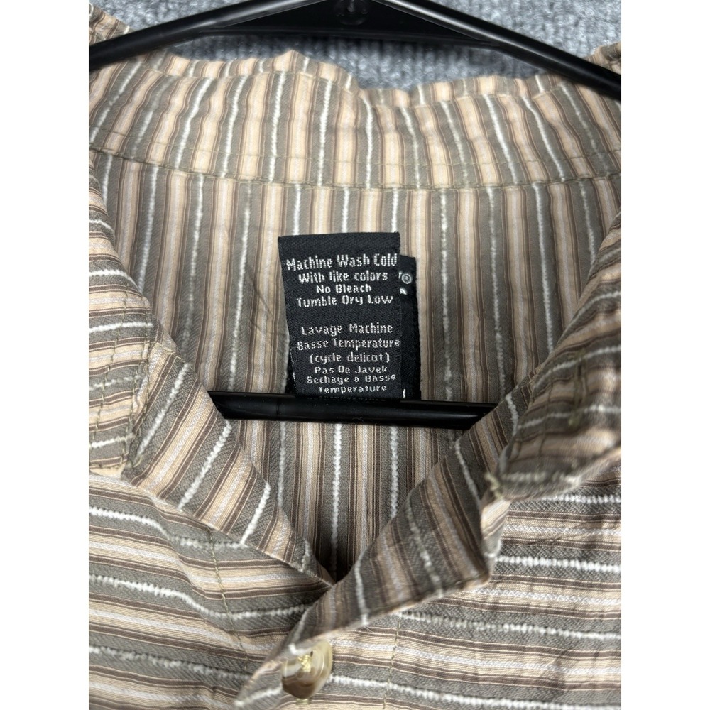 Kuhl Men's Large Seersucker Striped Long Sleeve Button Up Shirt Cotton Flaw - Picture 5 of 8